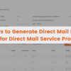 9 Ways to Generate Direct Mail Leads