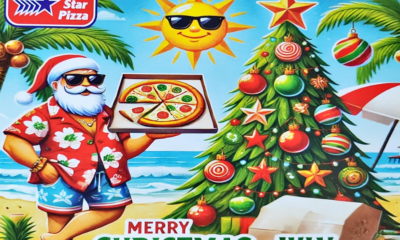 Five Star Pizza Christmas in July Greeting Card